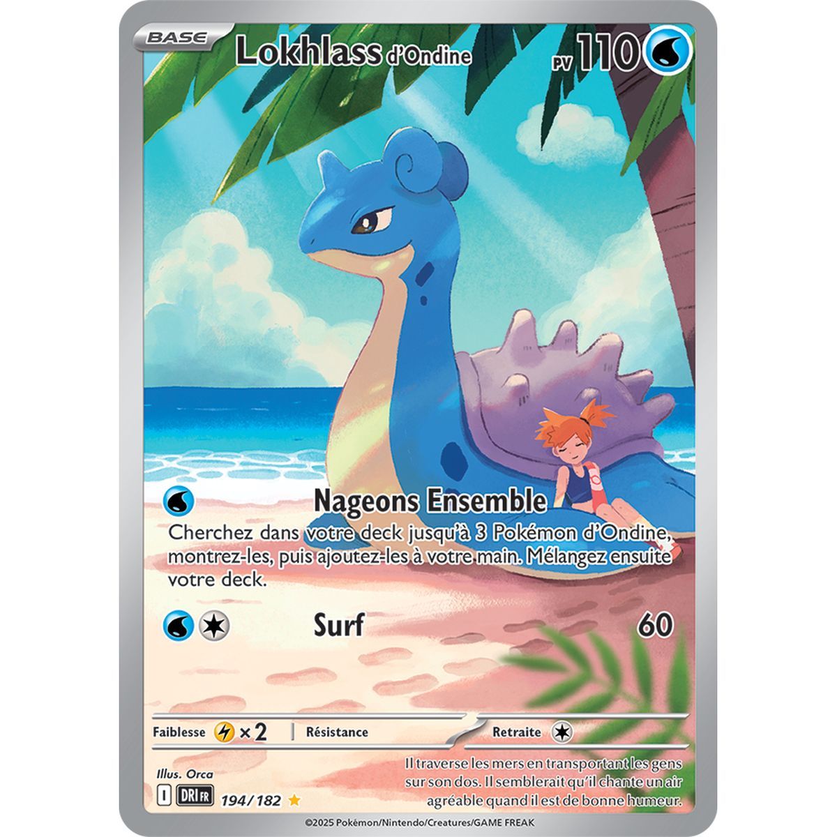 Undine's Lapras - Rare Illustration 194/182 - Scarlet and Violet 10 Destined Rivalries