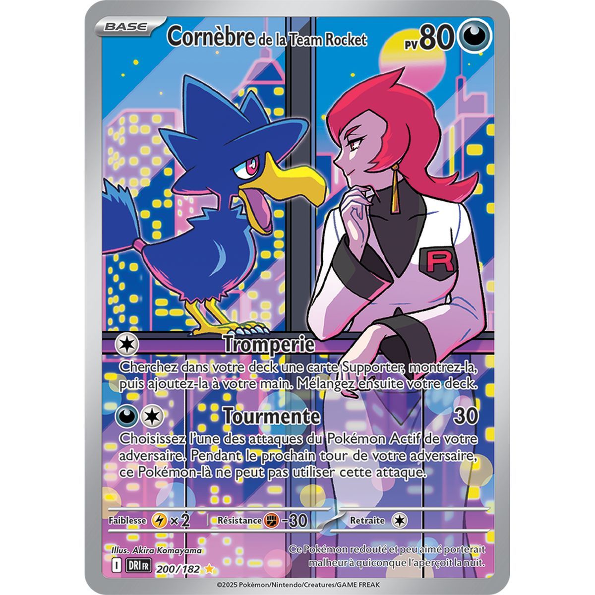 Murkrow of Team Rocket - Rare Illustration 200/182 - Scarlet and Purple 10 Destiny Rivalries