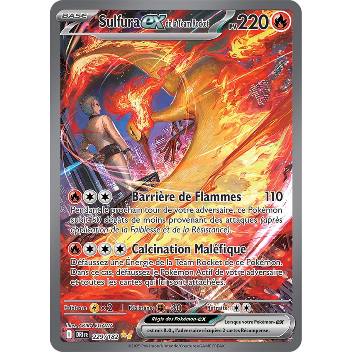 Team Rocket's Moltres Ex - Special Illustration Rare 229/182 - Scarlet and Purple 10 Destined Rivalries