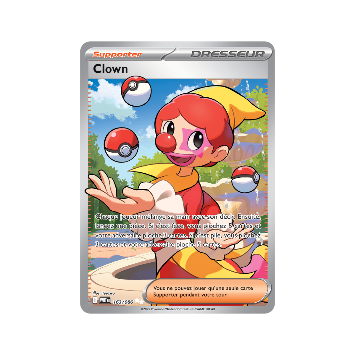 Clown - Ultra Rare 163/86 - Scarlet and Purple 10.5 White Flame