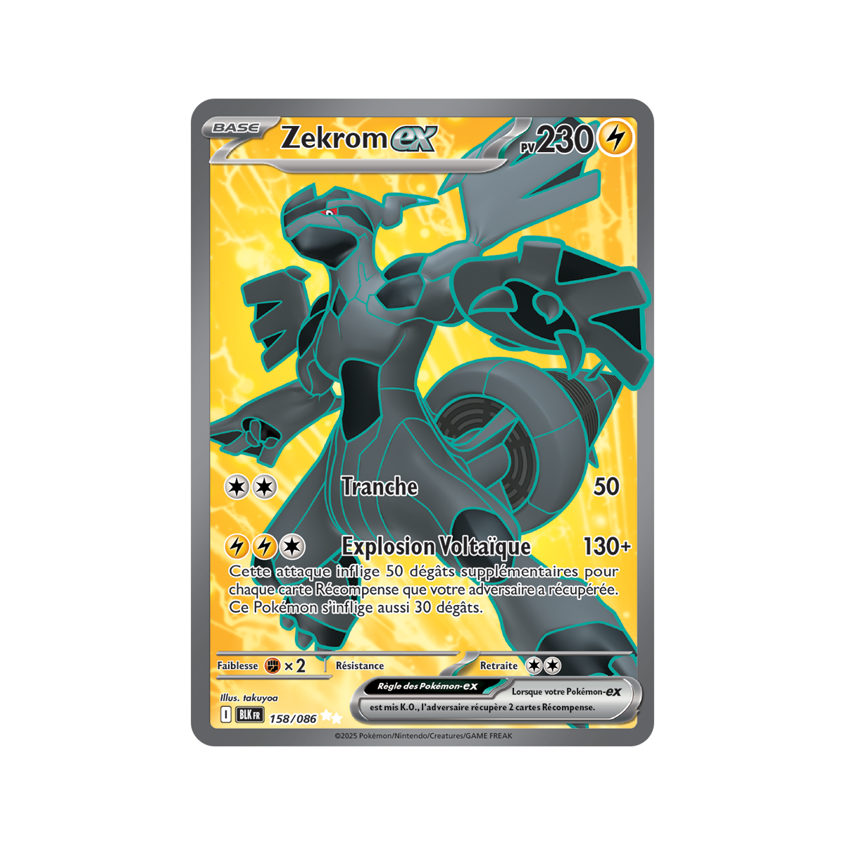 Zekrom-ex - Ultra Rare 158/86 - Scarlet and Purple 10.5 Black Lightning