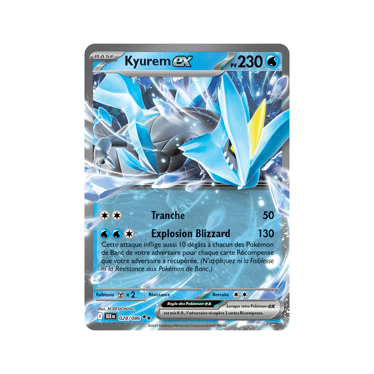 Kyurem-ex - Double Rare 28/86 - Scarlet and Purple 10.5 Black Lightning