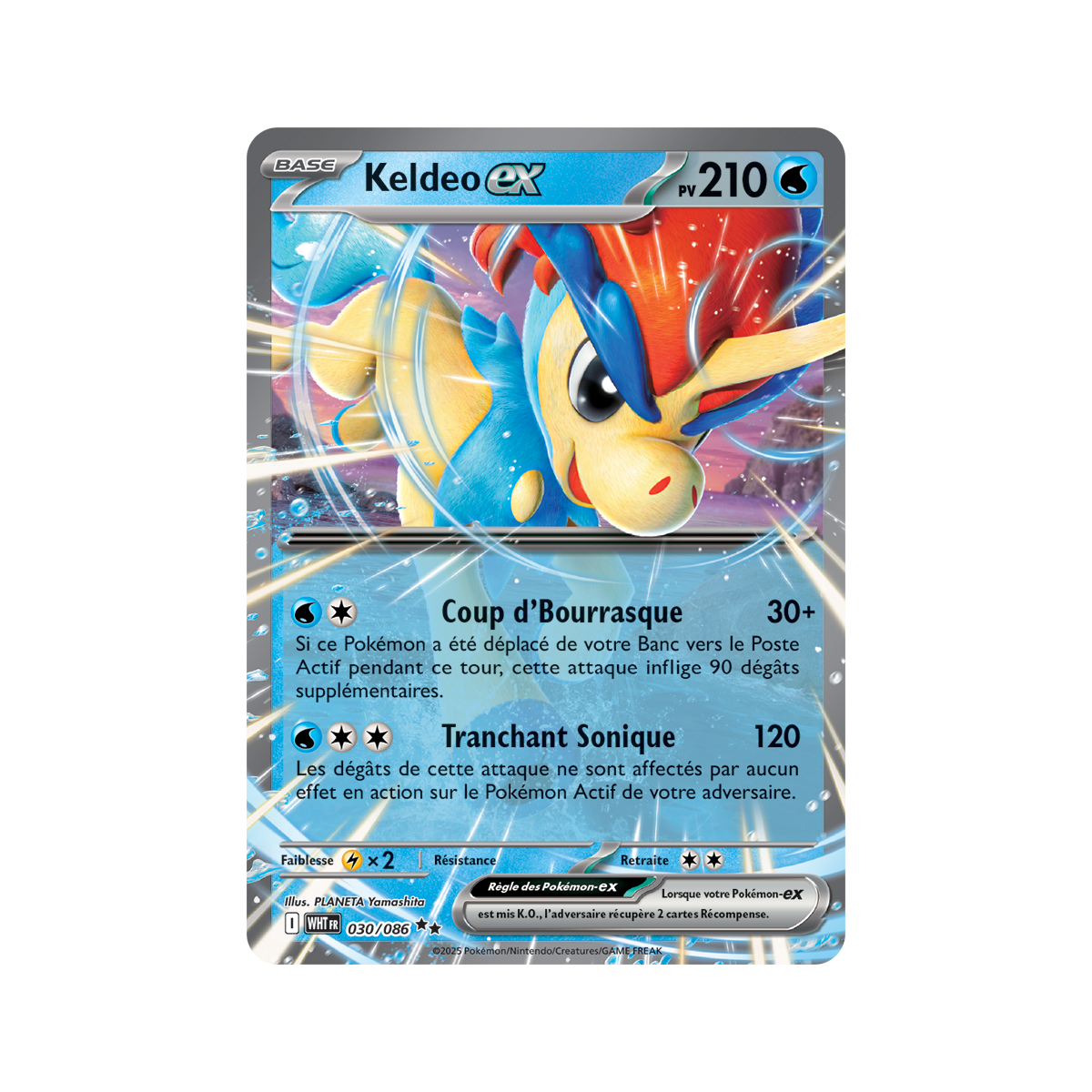 Keldeo-ex - Double Rare 30/86 - Scarlet and Purple 10.5 White Flame