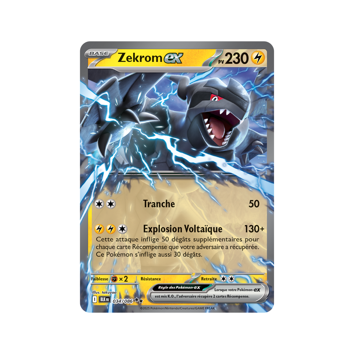 Zekrom-ex - Double Rare 34/86 - Scarlet and Purple 10.5 Black Lightning