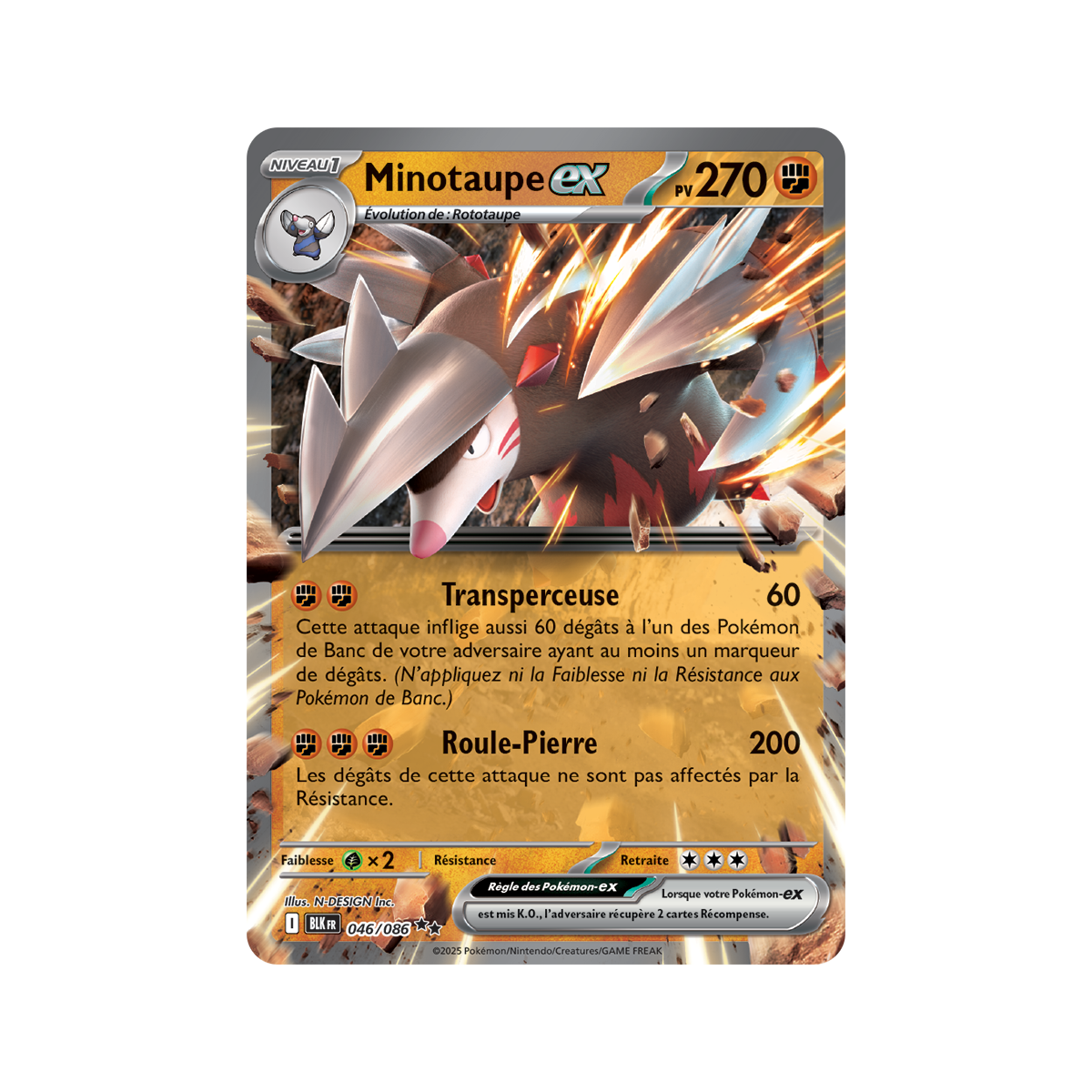 Minotaupe-ex - Double Rare 46/86 - Scarlet and Purple 10.5 Black Lightning