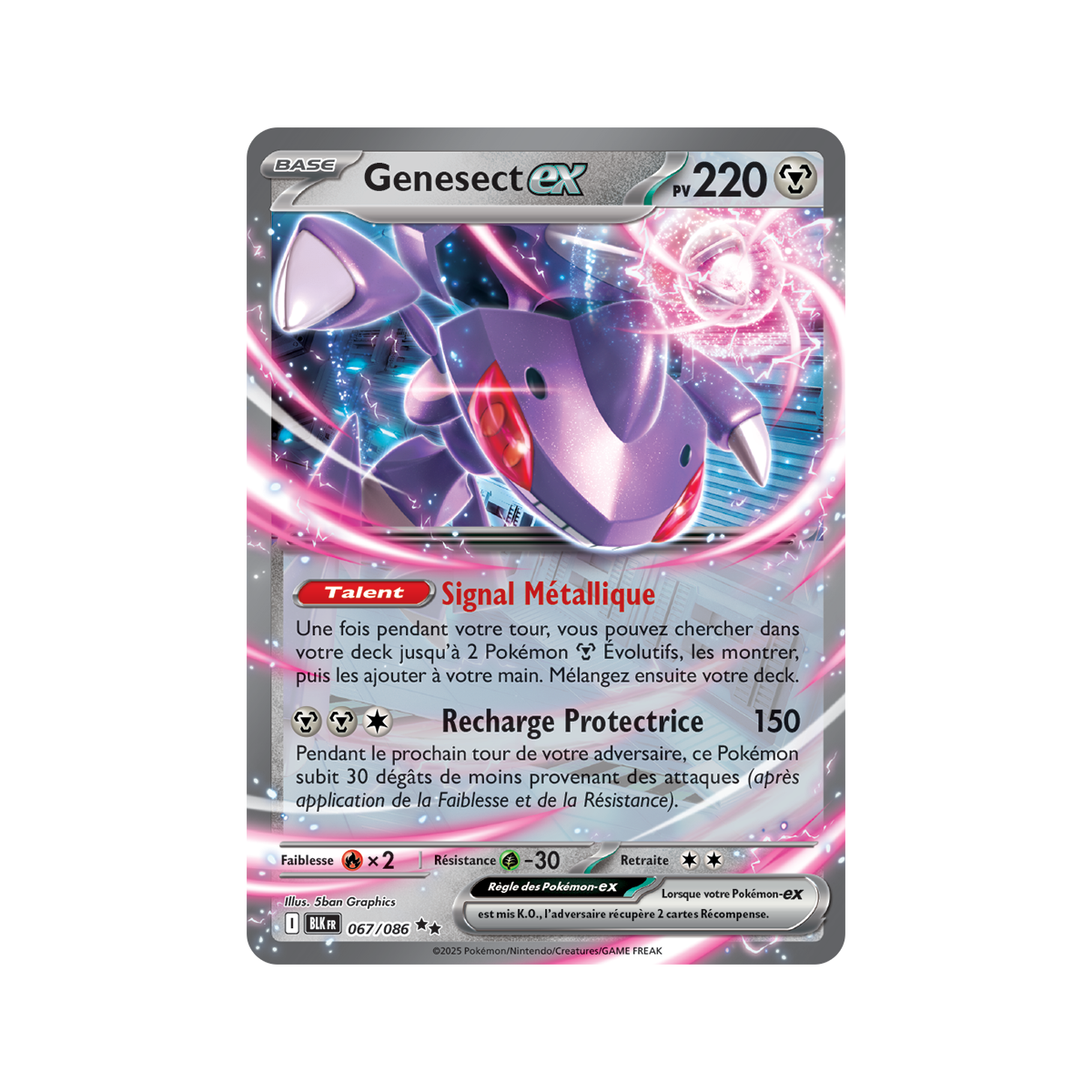 Genesect-ex - Double Rare 67/86 - Scarlet and Purple 10.5 Black Lightning