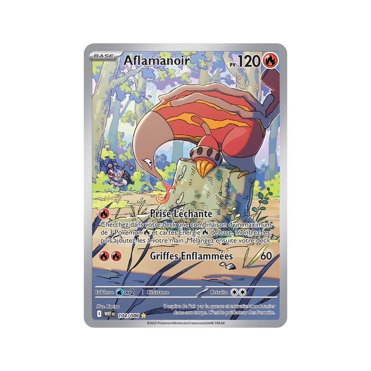 Item Aflamanoir - Rare Illustration 104/86 - Scarlet and Purple 10.5 White Flame