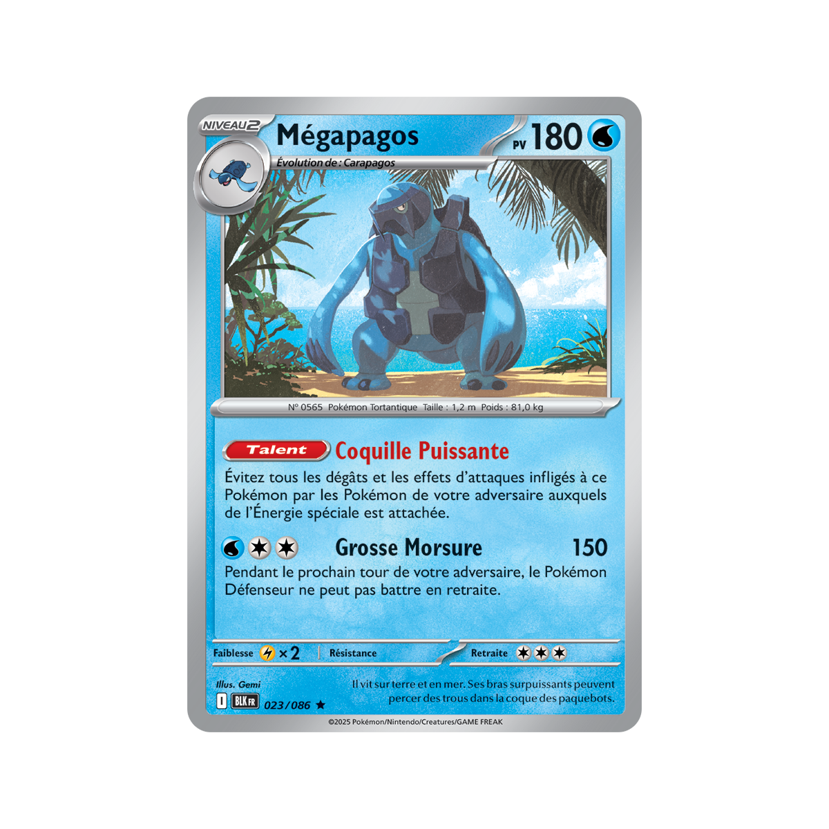 Megapagos - Reverse Pokéball 23/86 - Scarlet and Purple 10.5 Black Lightning