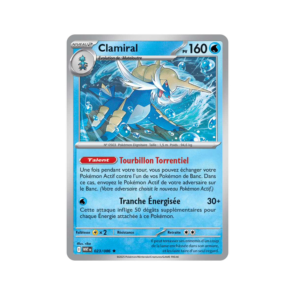 Clamiral - Reverse 23/86 - Scarlet and Violet 10.5 White Flame