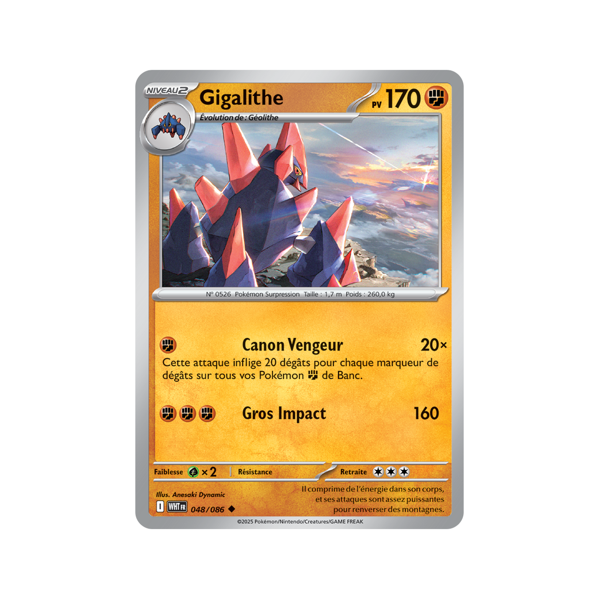 Gigalith - Uncommon 48/86 - Scarlet and Purple 10.5 White Flame