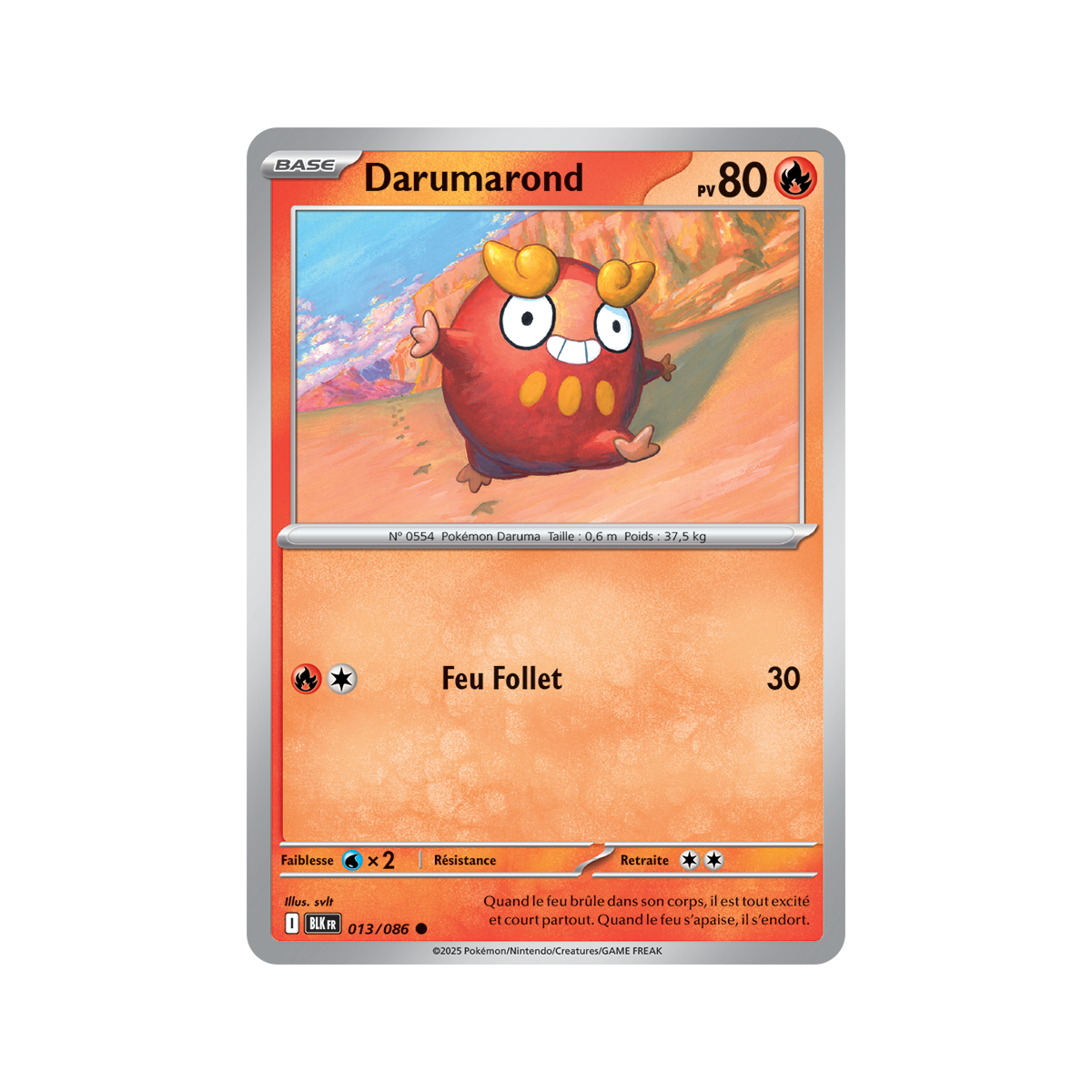 Darumarond - Reverse 13/86 - Scarlet and Purple 10.5 Black Lightning