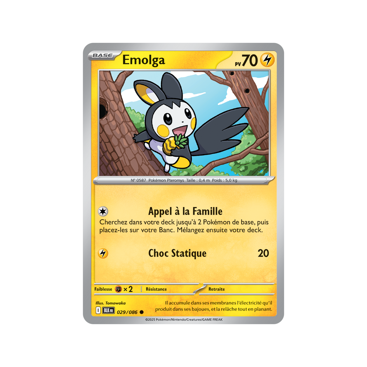 Emolga - Reverse 29/86 - Scarlet and Purple 10.5 Black Lightning