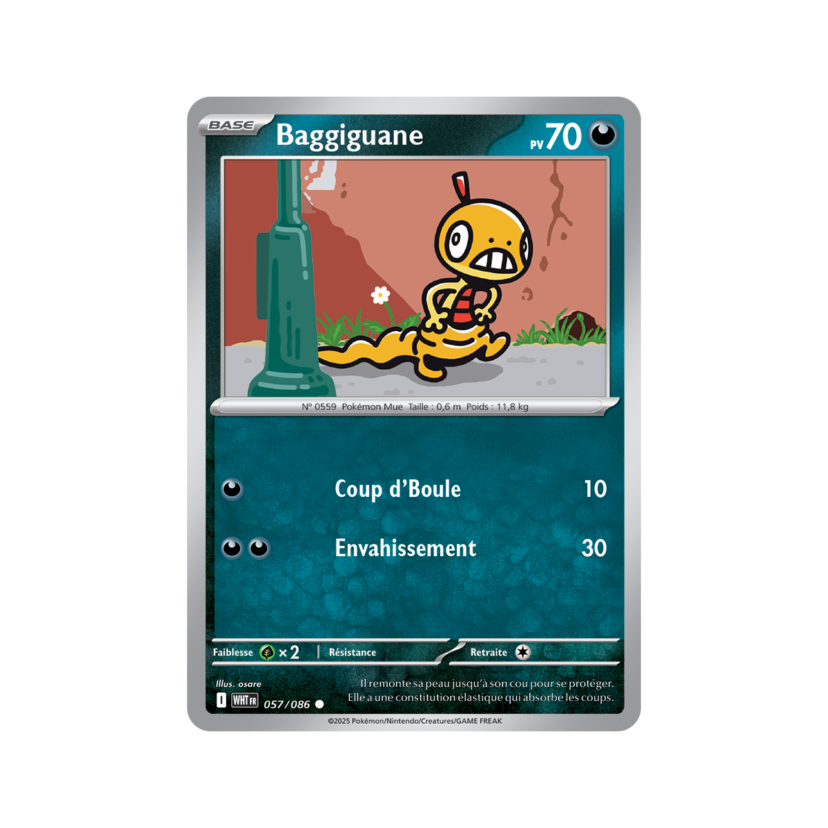 Baggiguane - Reverse Pokéball 57/86 - Scarlet and Purple 10.5 White Flame