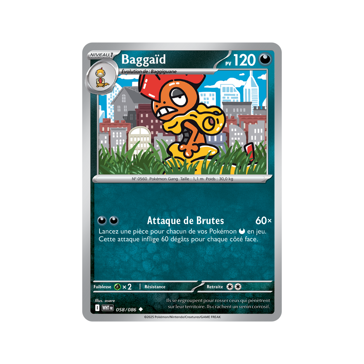 Baggaïd - Reverse Pokéball 58/86 - Scarlet and Purple 10.5 White Flame