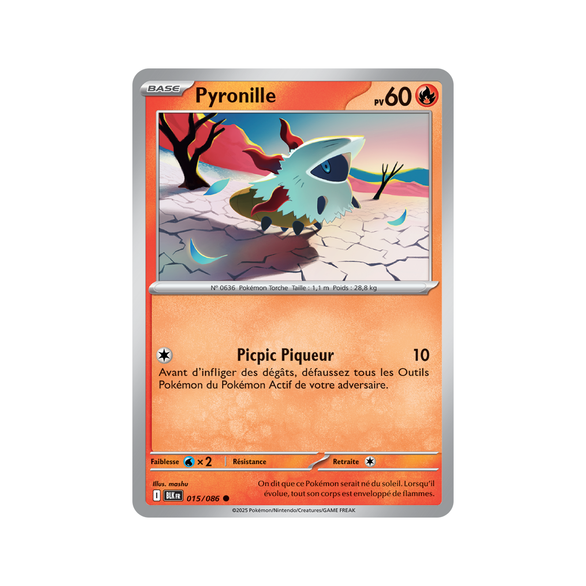 Pyronille - Reverse Pokéball 15/86 - Scarlet and Purple 10.5 Black Lightning