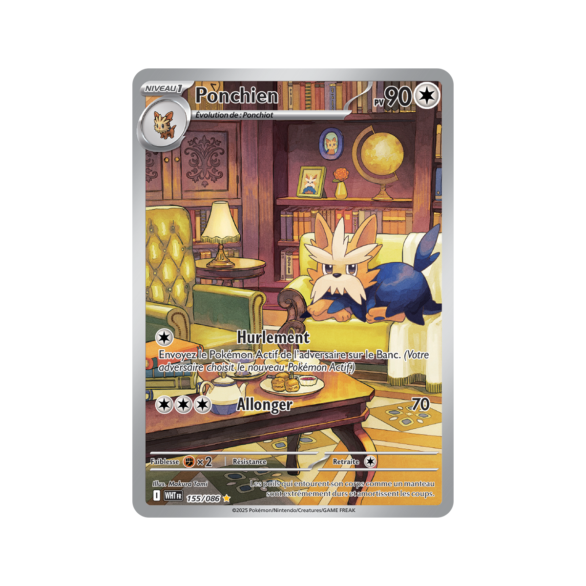 Item Ponchien - Rare Illustration 155/86 - Scarlet and Violet 10.5 White Flame