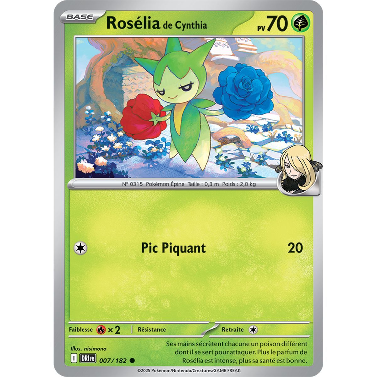 Cynthia's Rosélia - Common 7/182 - Scarlet and Violet 10 Destined Rivalries