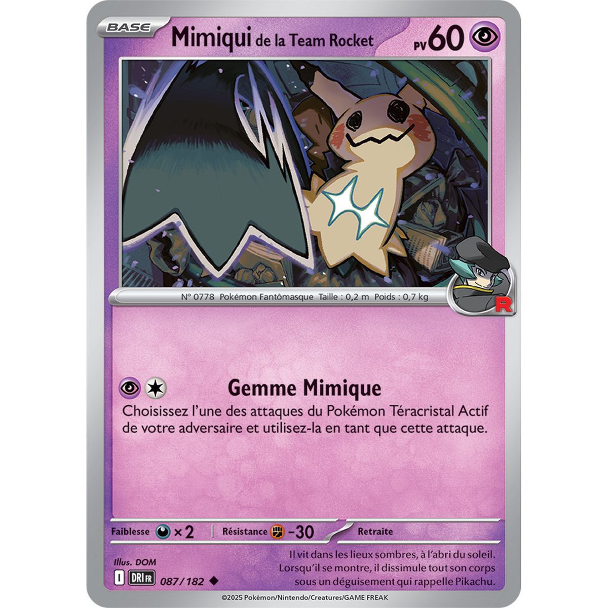 Team Rocket's Mimikyu - Reverse 87/182 - Scarlet and Purple 10 Destined Rivalries