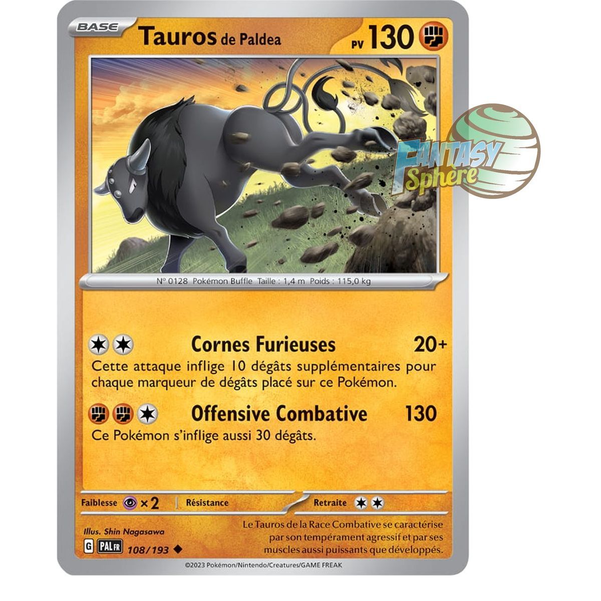 Paldea Tauros - Uncommon 108/193 - Scarlet and Violet Evolution in Paldea