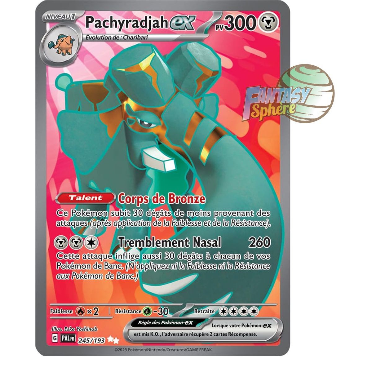 Pachyradjah EX - Ultra Rare 245/193 - Scarlet and Purple Evolution in Paldea