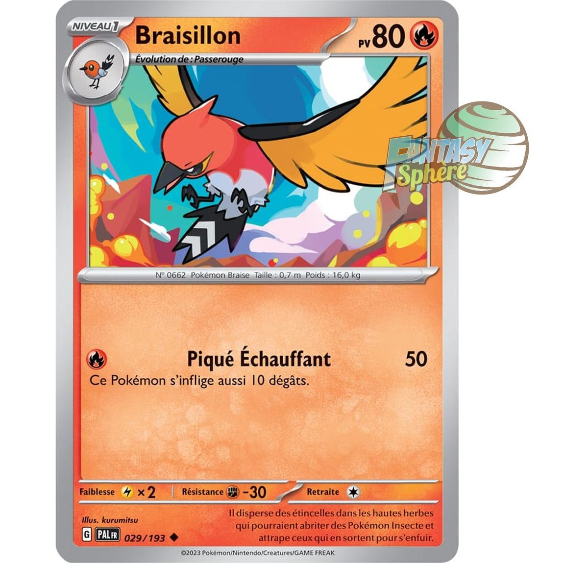 Braisillon - Uncommon 29/193 - Scarlet and Violet Evolution in Paldea