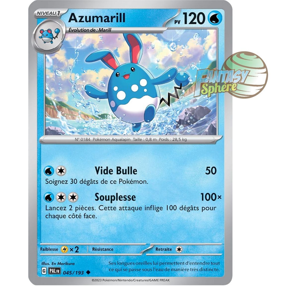 Azumarill - Uncommon 45/193 - Scarlet and Violet Evolution in Paldea
