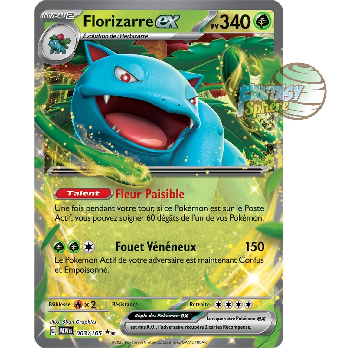 Florizarre EX - Double Rare 3/165 - Scarlet and Violet 151