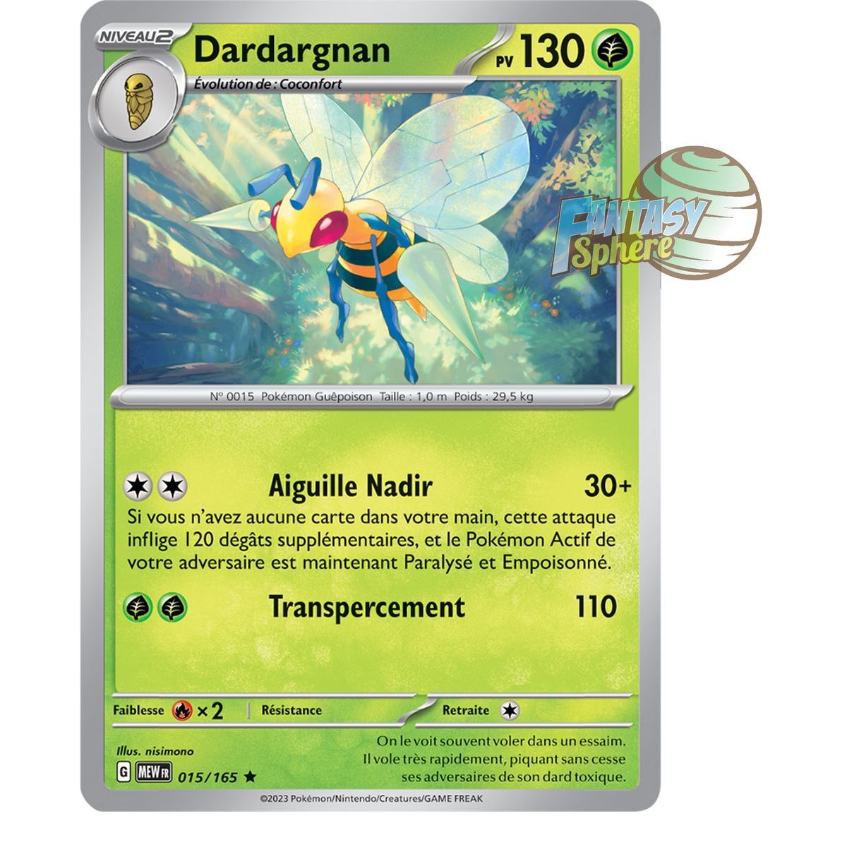 Dardargnan - Holo Rare 15/165 - Scarlet and Violet 151