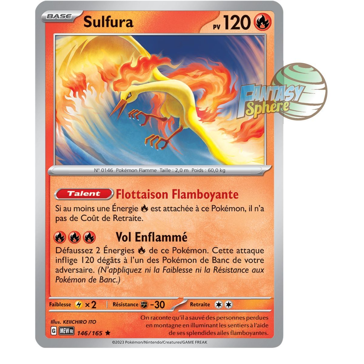 Moltres - Holo Rare 146/165 - Scarlet and Violet 151