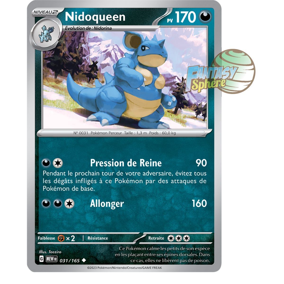 Nidoqueen - Reverse 31/165 - Scarlet and Violet 151