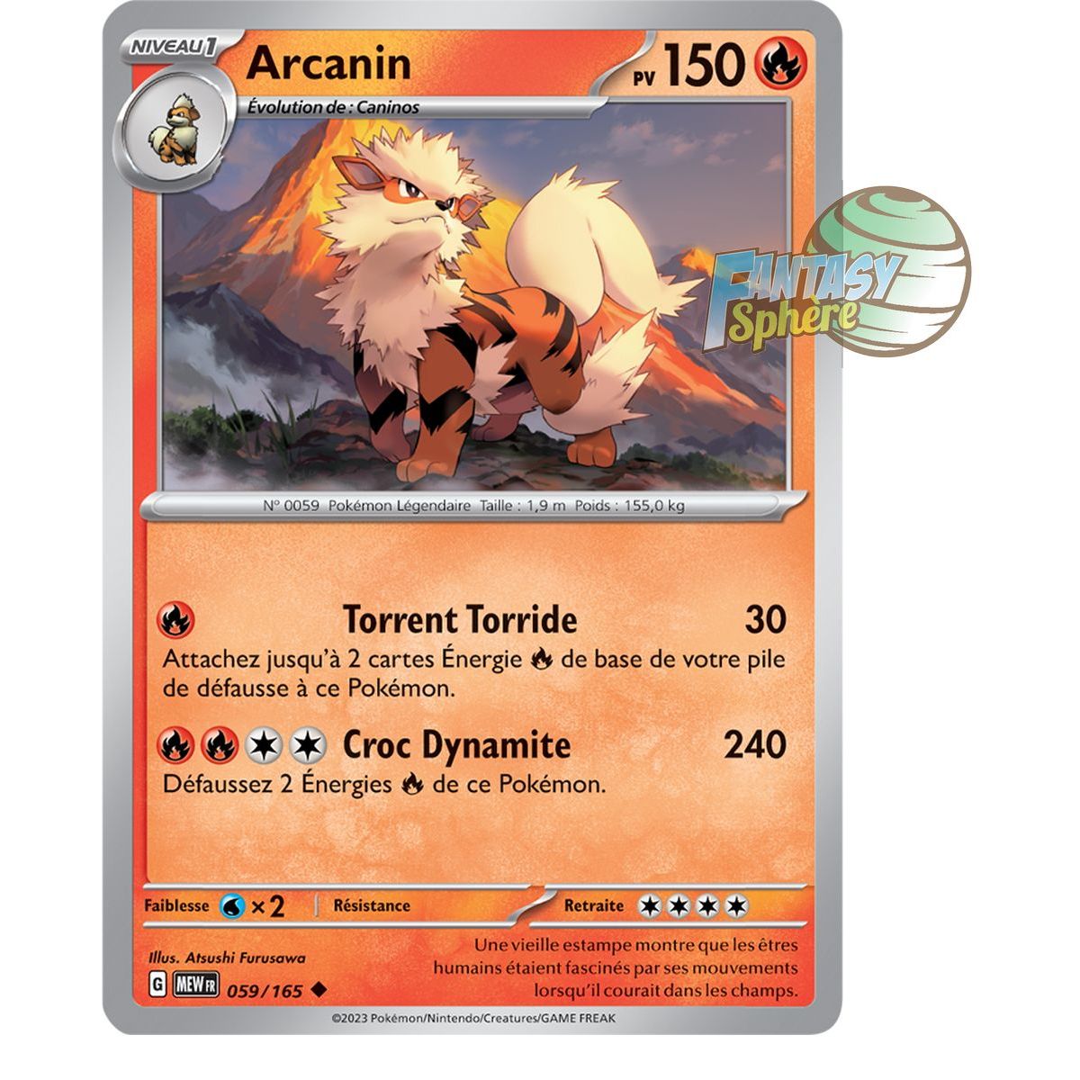 Arcanine - Reverse 59/165 - Scarlet and Violet 151