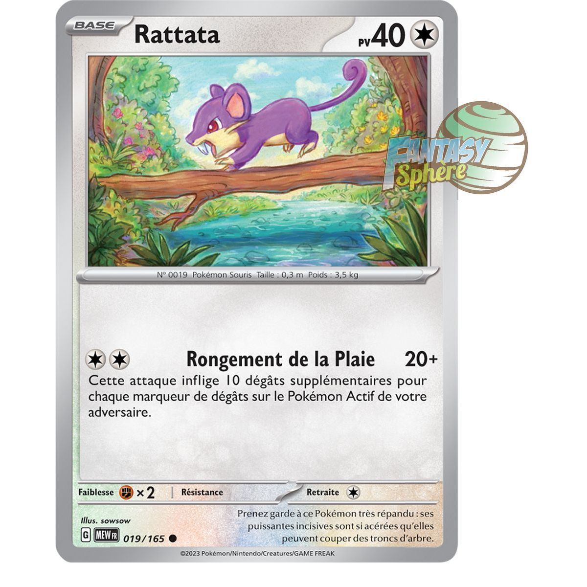 Rattata - Reverse 19/165 - Scarlet and Violet 151