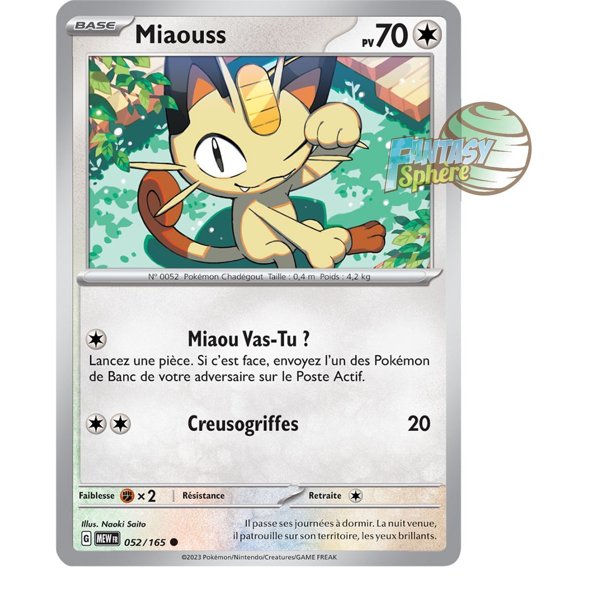 Item Meowth - Reverse 52/165 - Scarlet and Violet 151