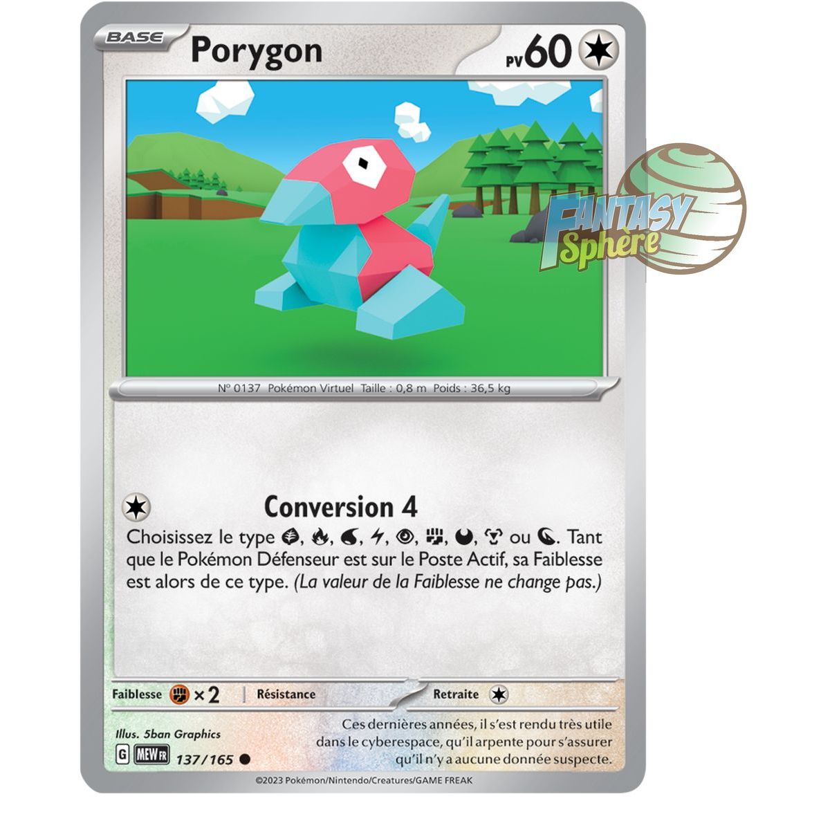 Item Porygon - Reverse 137/165 - Scarlet and Violet 151