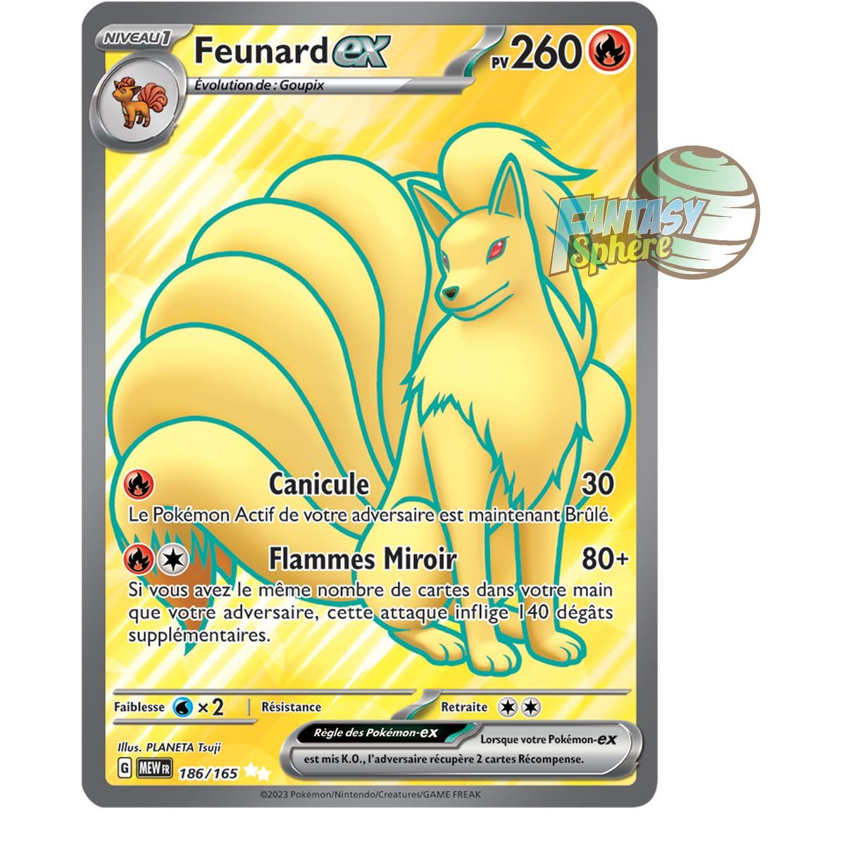 Ninetales EX - Ultra Rare 186/165 - Scarlet and Violet 151