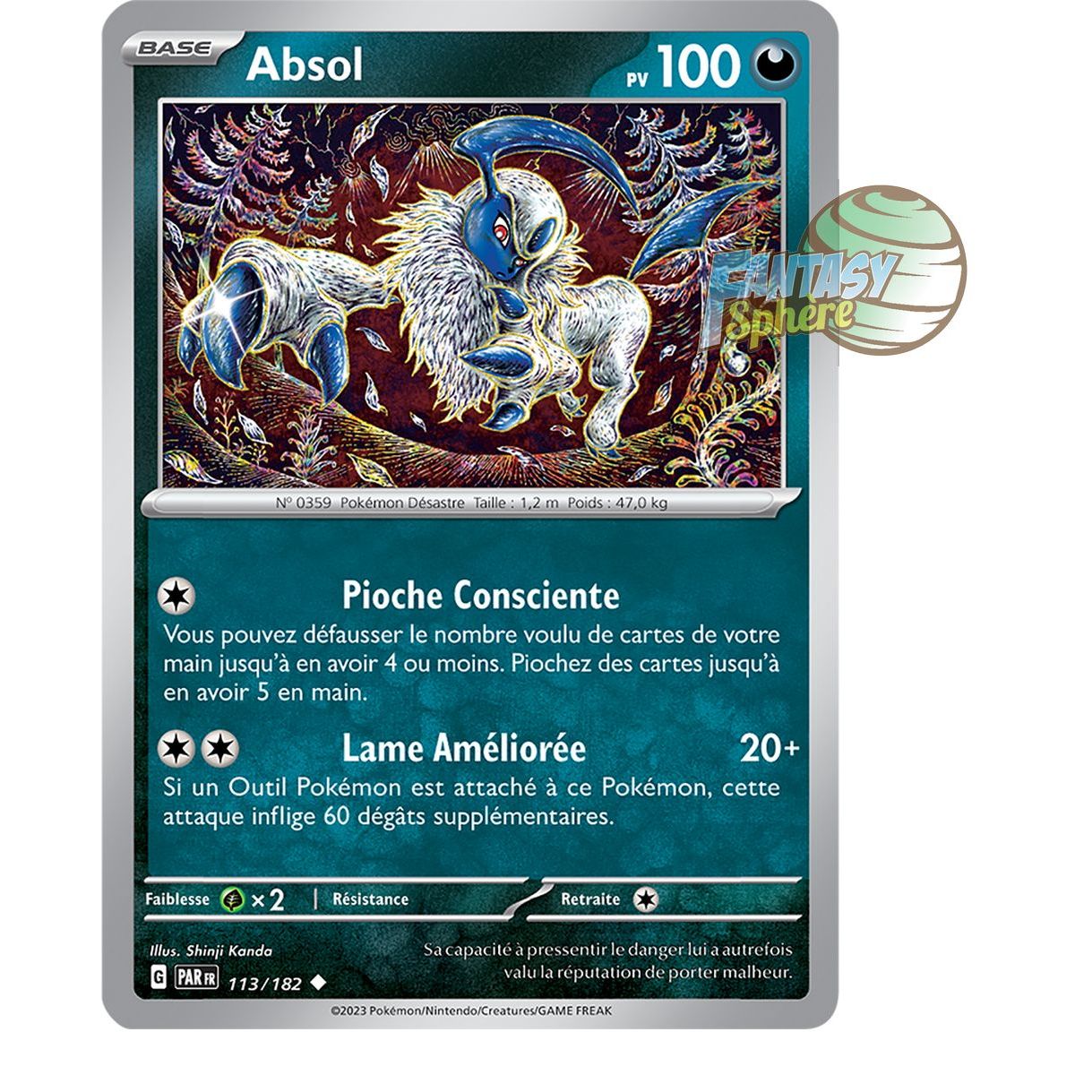 Absol - Uncommon 113/182 - Scarlet and Violet Paradox Rift