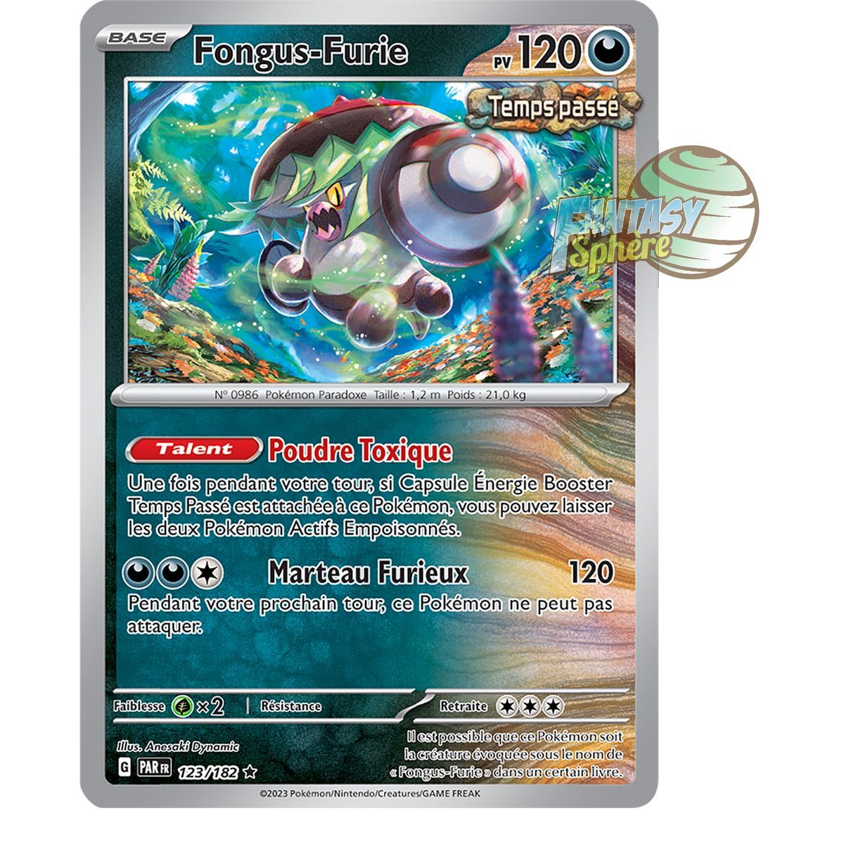 Fungus Fury - Holo Rare 123/182 - Scarlet and Violet Paradox Rift