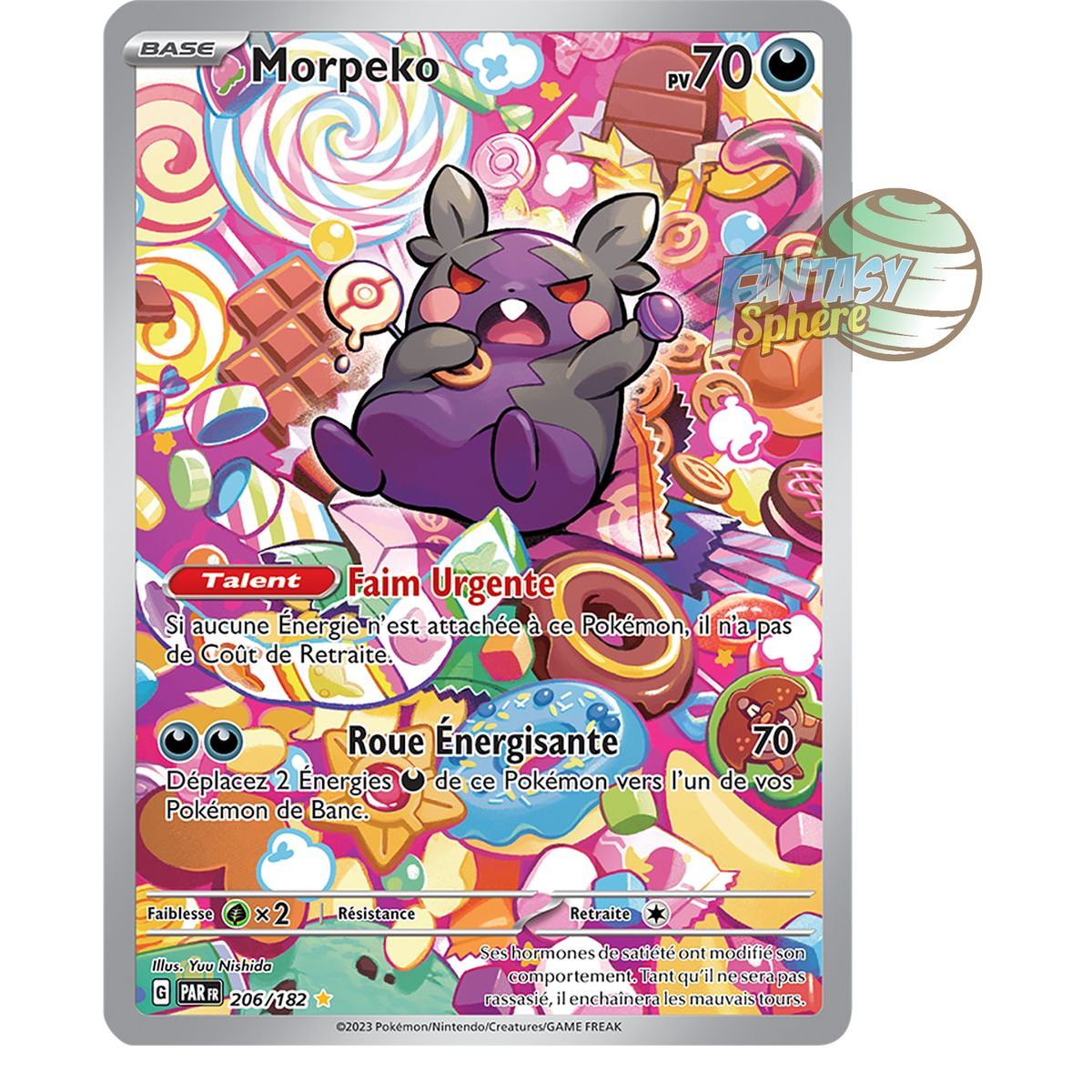 Morpeko - Rare Illustration 206/182 - Scarlet and Violet Faille Paradox