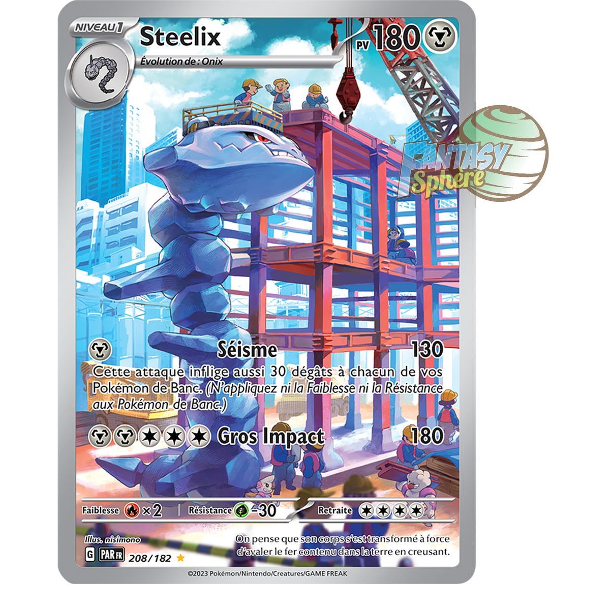 Item Steelix - Rare Illustration 208/182 - Scarlet and Violet Faille Paradox