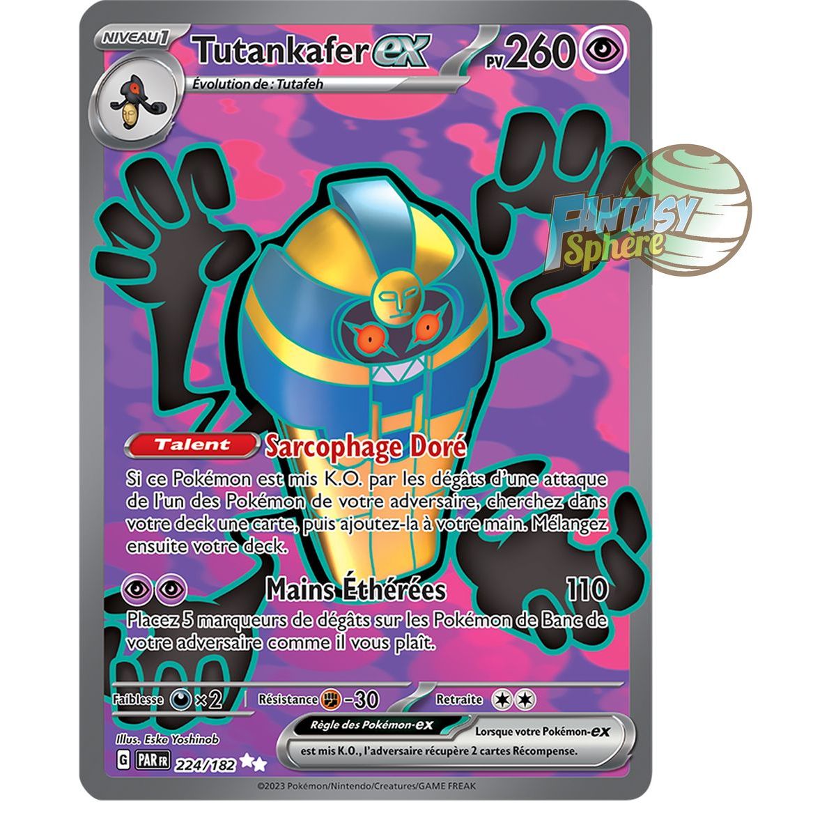 Tutankafer EX - Ultra Rare 224/182 - Scarlet and Purple Paradox Rift