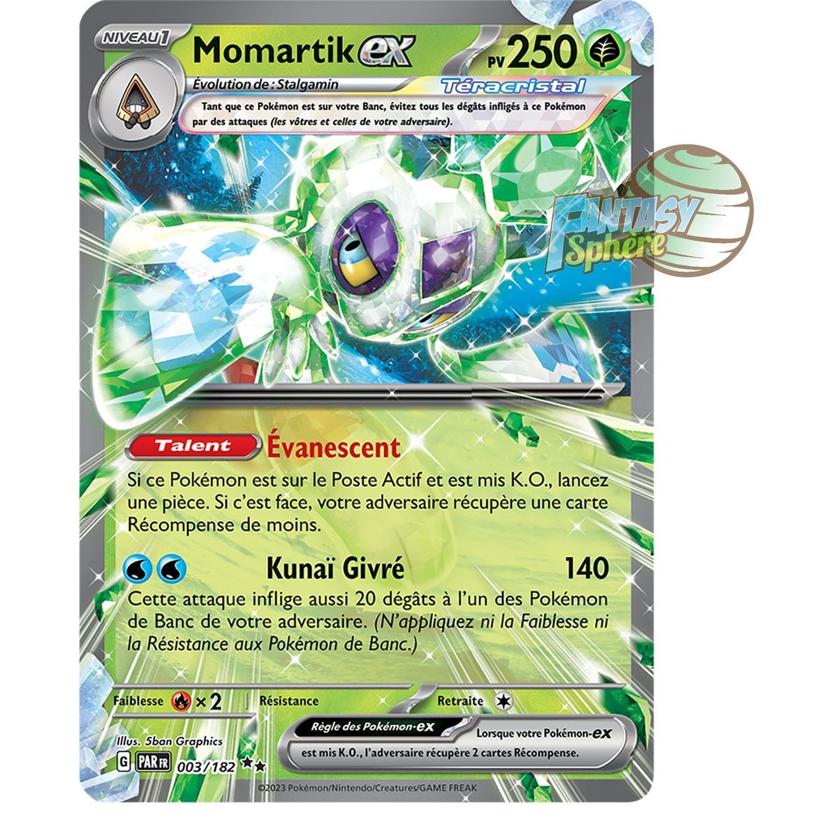 Momartik EX - Double Rare 3/182 - Scarlet and Violet Faille Paradox