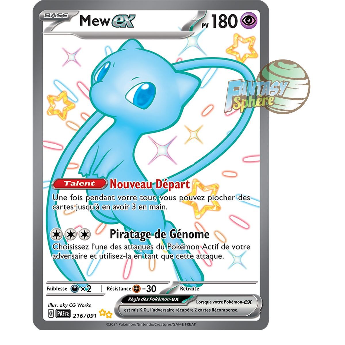 Mew EX - Shiny Ultra Rare 216/91 - Scarlet and Purple Paldea Destinies