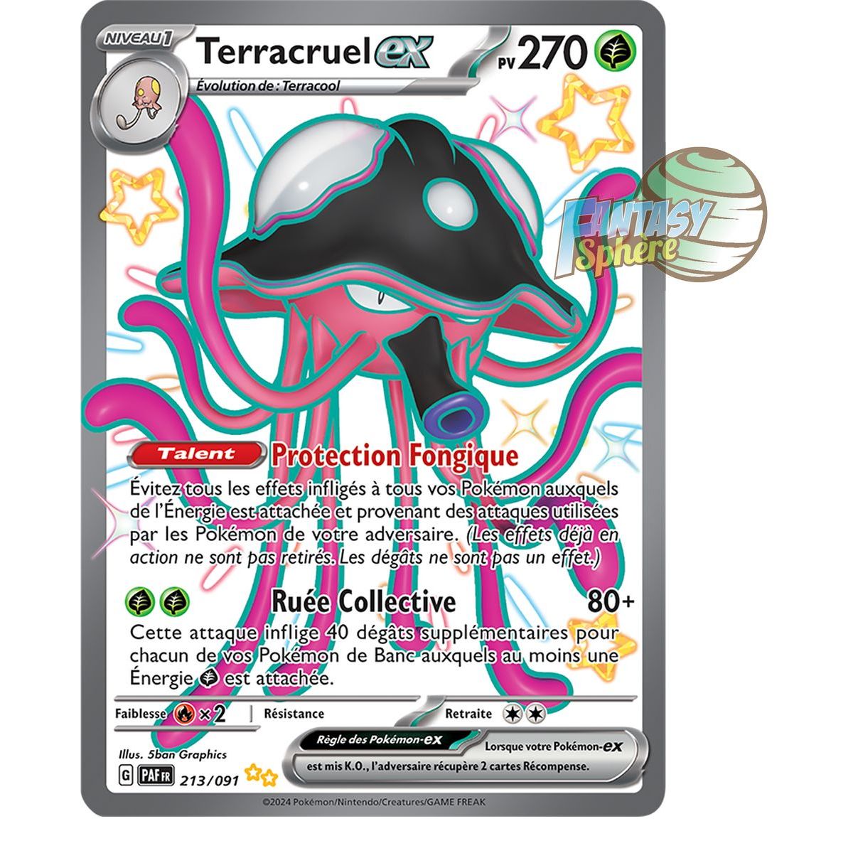 Terracruel EX - Shiny Ultra Rare 213/91 - Scarlet and Purple Paldea Fates