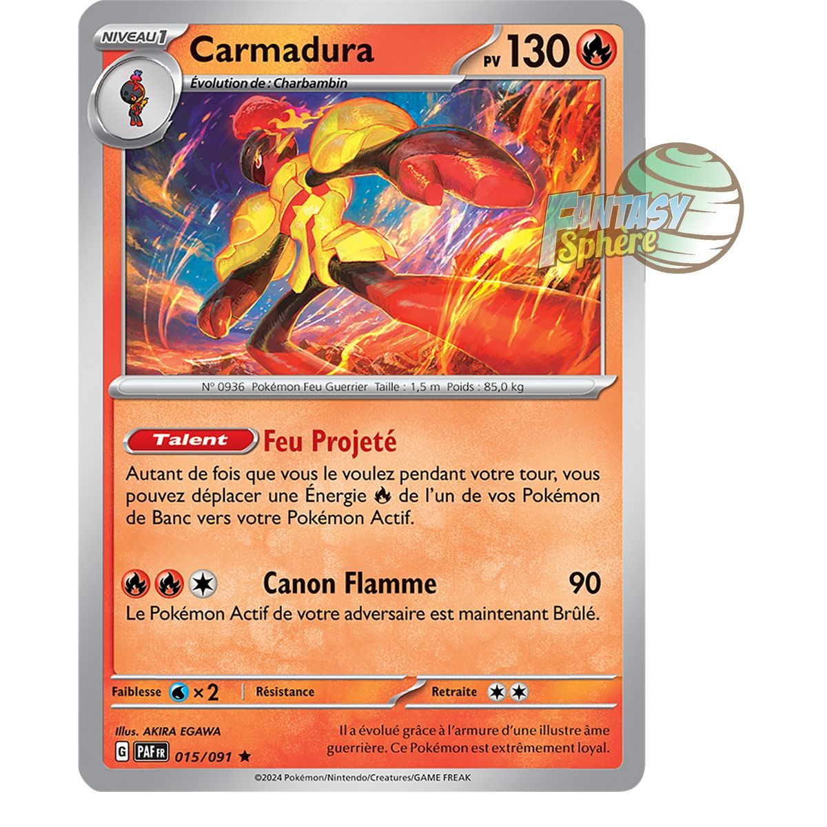 Carmadura - Holo Rare 15/91 - Scarlet and Violet Destinies of Paldea