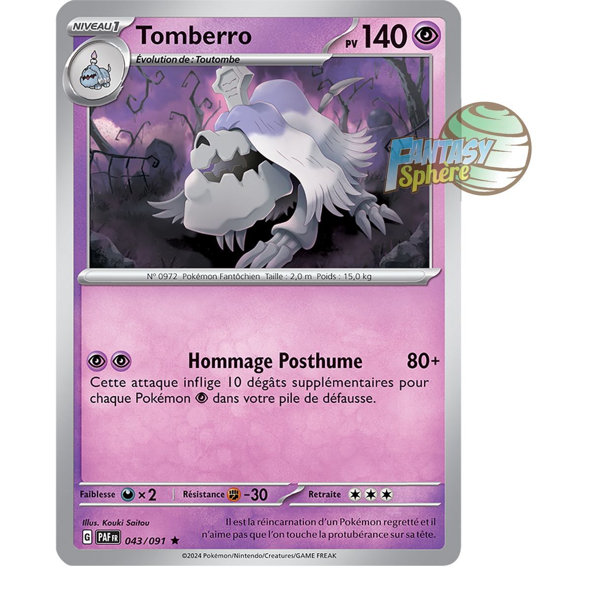 Tomberro - Holo Rare 43/91 - Scarlet and Purple Paldea Destinies