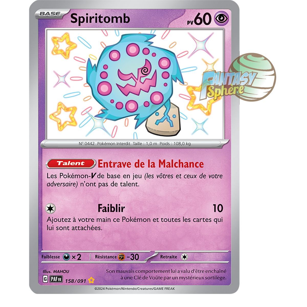 Spiritomb - Shiny Rare 158/91 - Scarlet and Purple Paldea Destinies