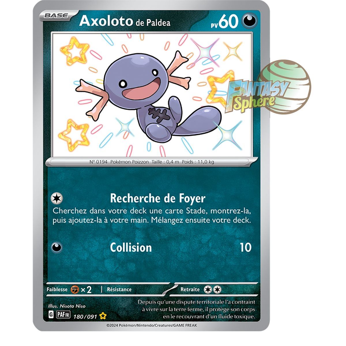 Paldea's Axoloto - Shiny Rare 180/91 - Scarlet and Purple Paldea's Destinies