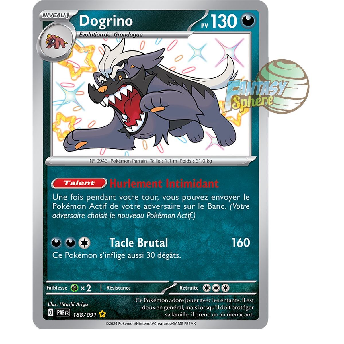 Dogrino - Shiny Rare 188/91 - Scarlet and Purple Destinies of Paldea