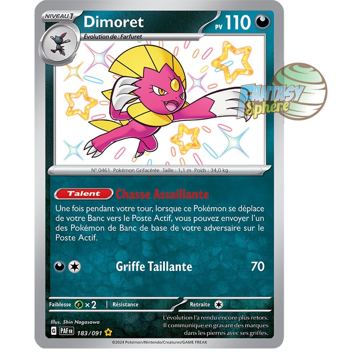 Item Dimoret - Shiny Rare 183/91 - Scarlet and Purple Destinies of Paldea