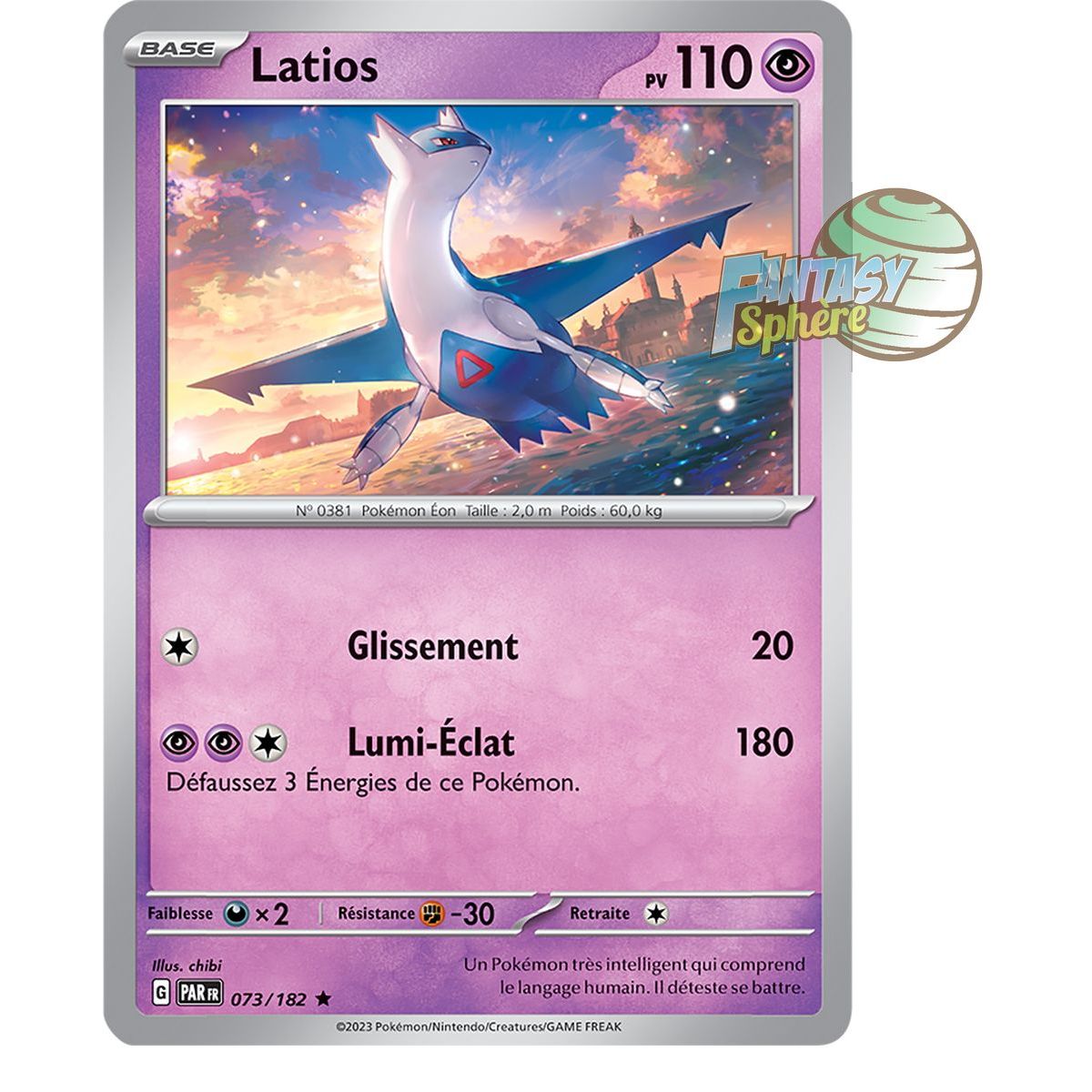 Latios - Holo Rare 73/182 - Scarlet and Violet Paradox Rift